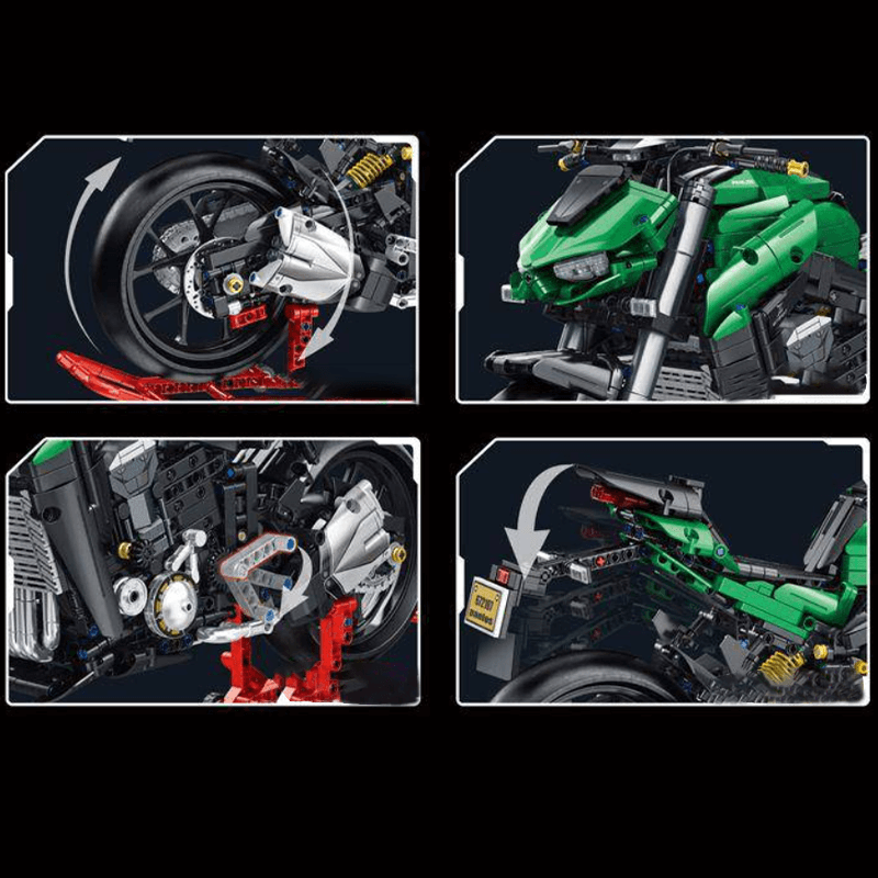 Green Samurai Motorcycle 2088pcs