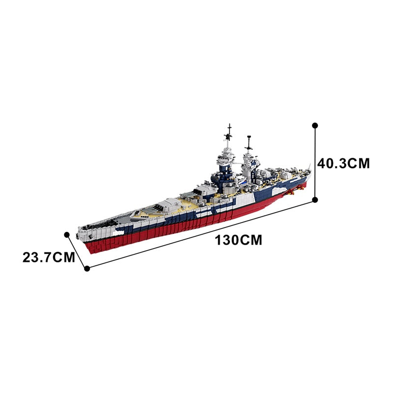 French Battleship Richelieu 10803pcs