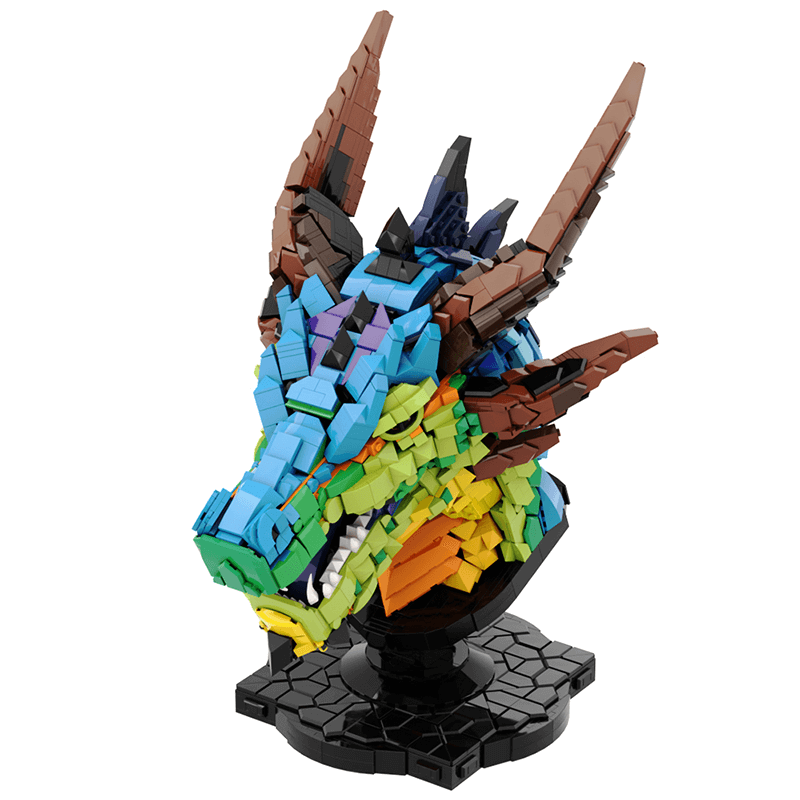 Rainbow Dragon Head 2581pcs