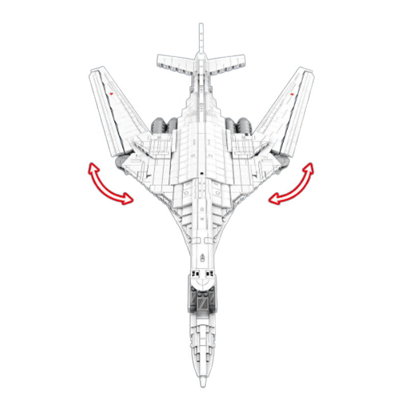 TU-160 Strategic Bomber 1597pcs