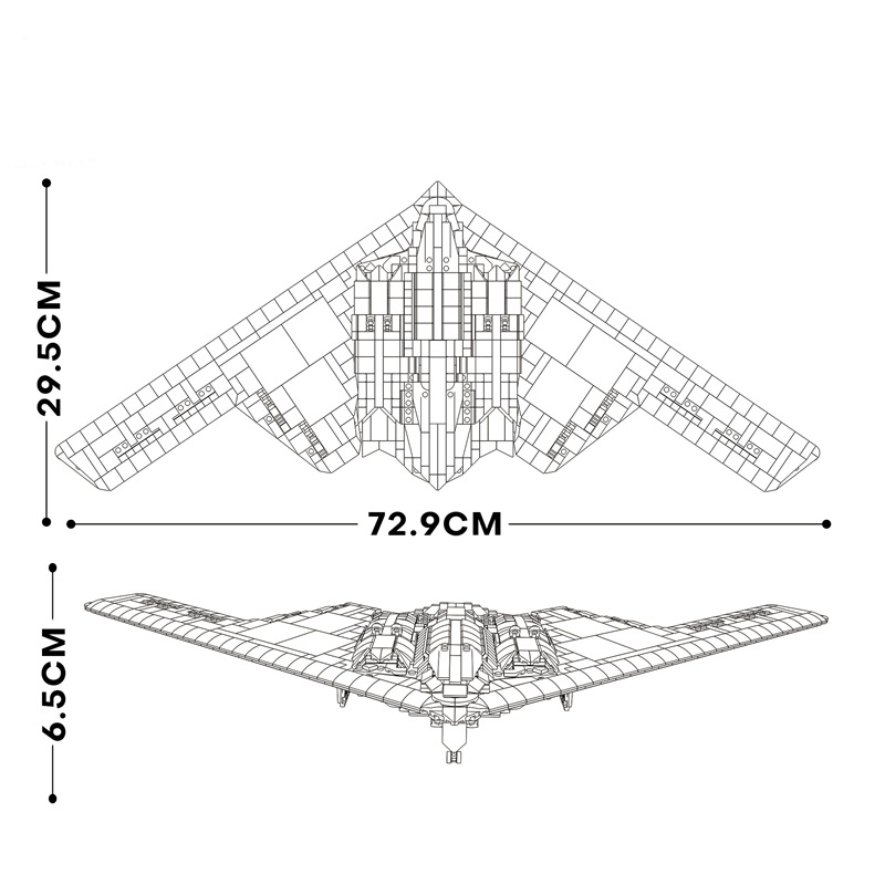 B2 Strategic Bomber 2062pcs