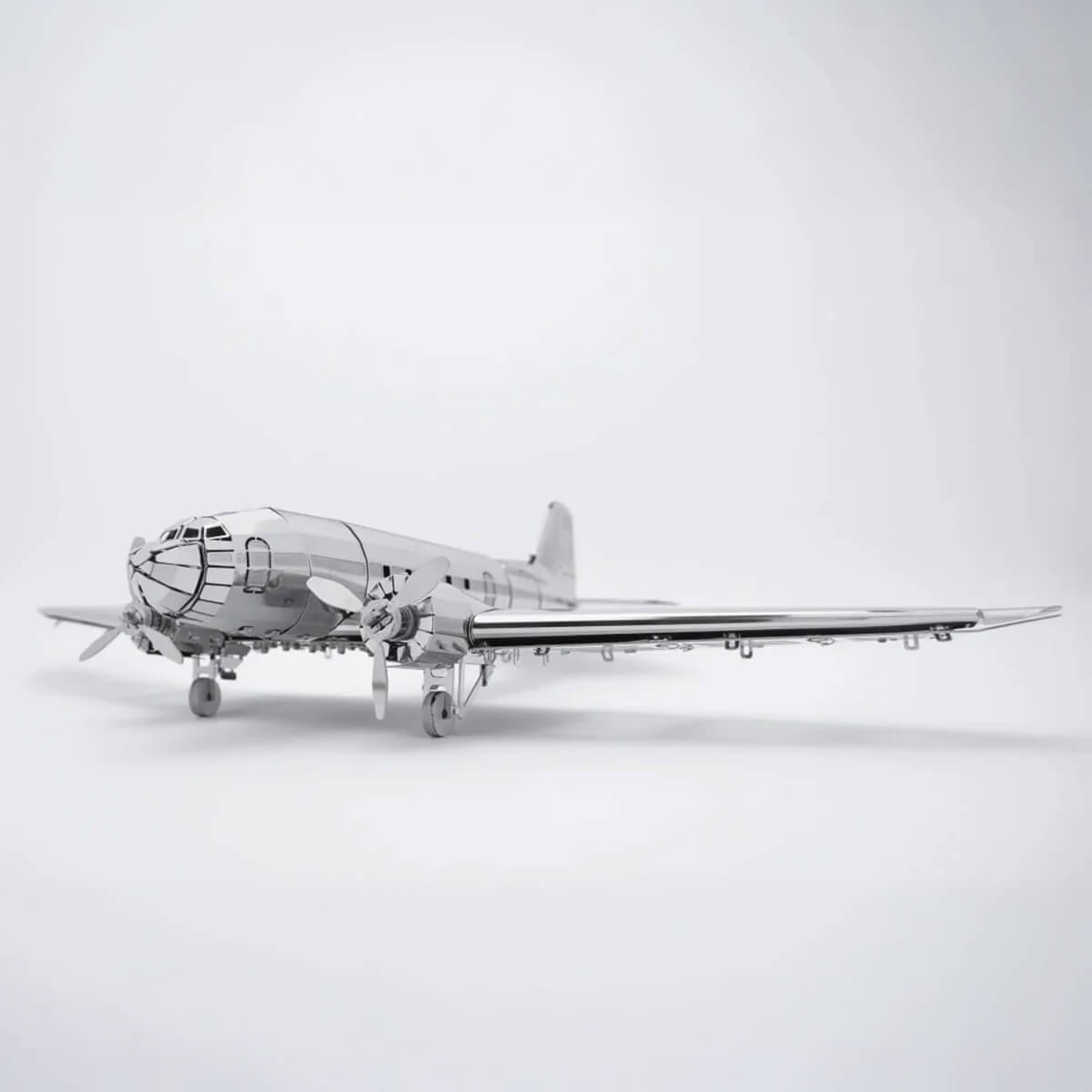 Minimalist Douglas Airplane Sculpture - Metal Construction Set