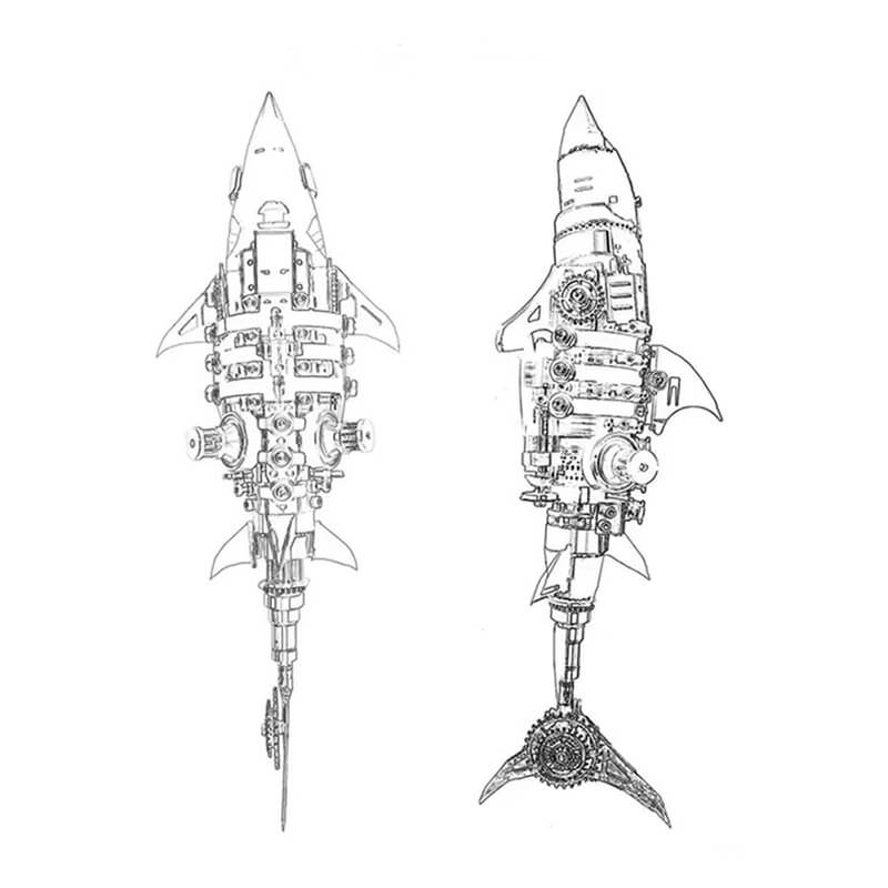 Mechanical Shark - Metal Construction Set