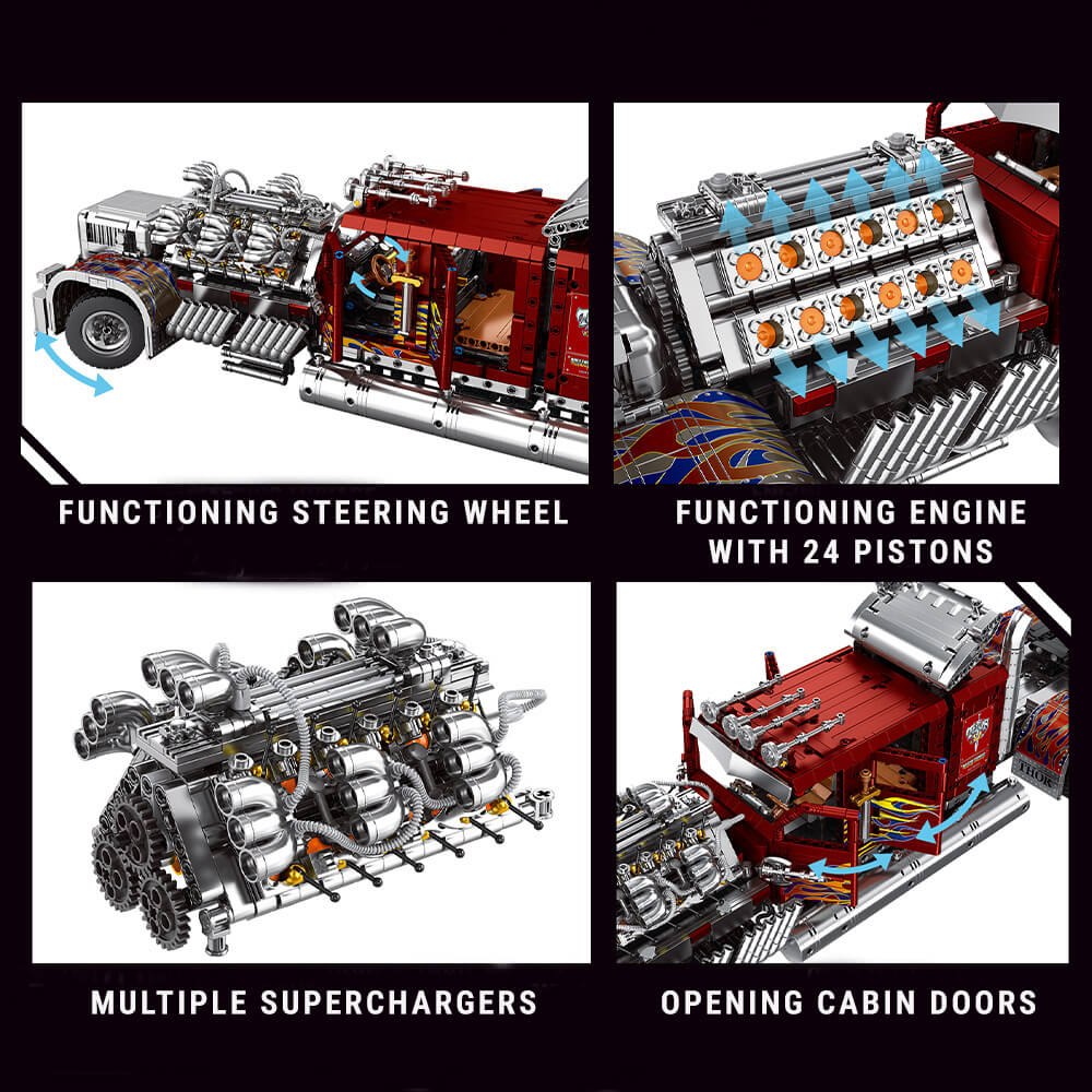 The American V24 Diesel Truck 3484pcs