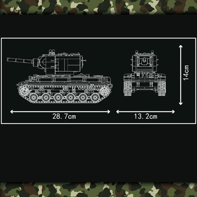 Remote controlled KV-2 tank 897pcs