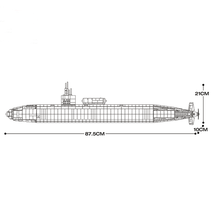 Military Los Angeles-Class SSN Submarine 2987pcs