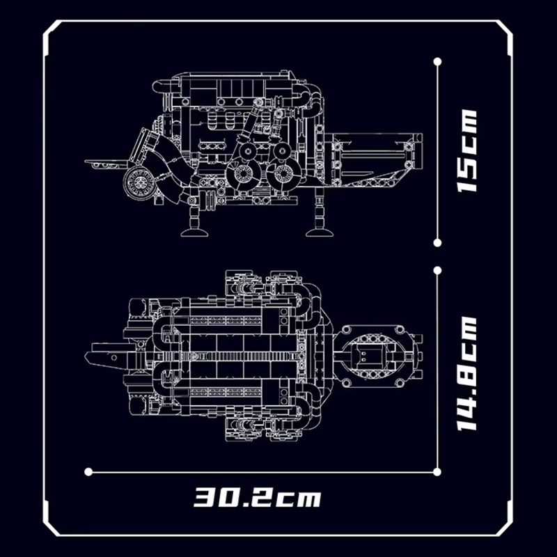 Motorised W16 Engine 951pcs