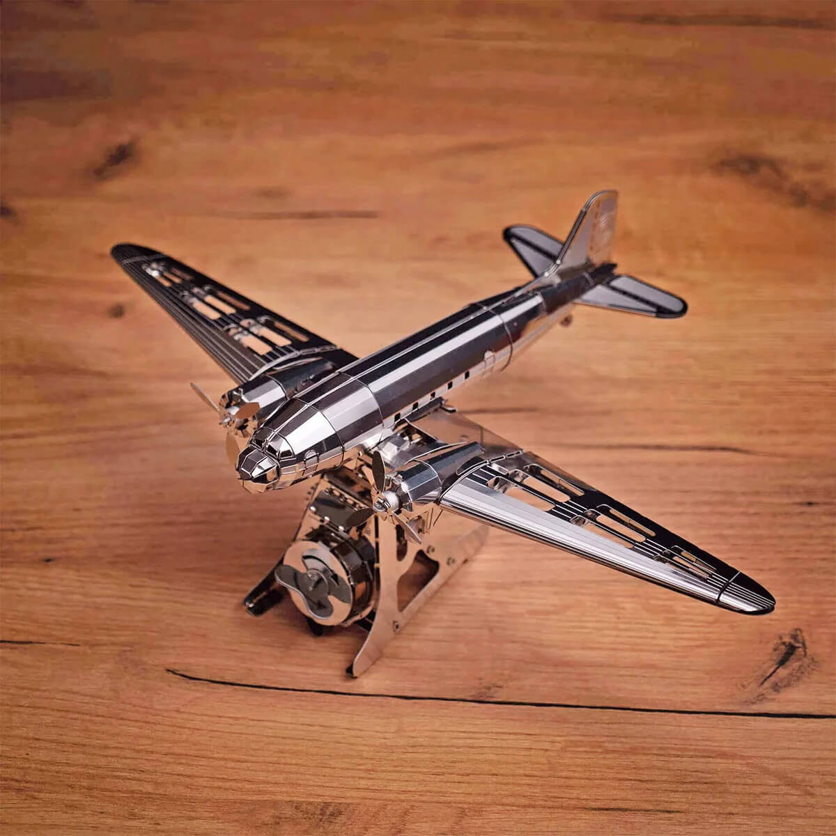 Minimalist Douglas Airplane Sculpture - Metal Construction Set