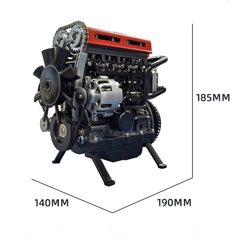 Classic Inline 4 Engine - Metal Construction Set