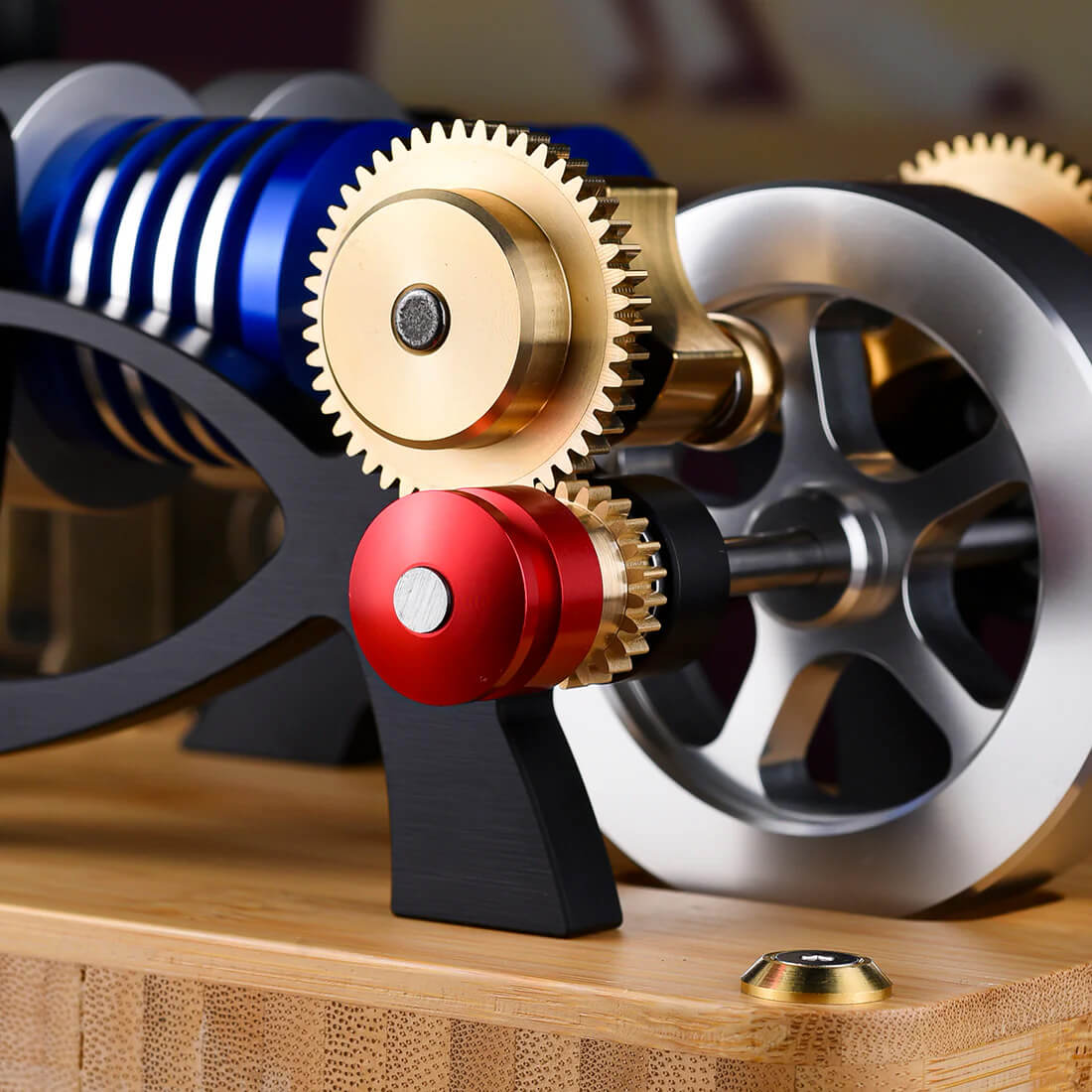 Horizontal Twin-Cylinder Stirling Engine - Metal Construction Set