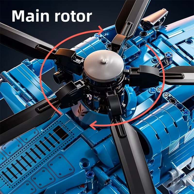 Heavy-Duty Military Helicopter 1710pcs