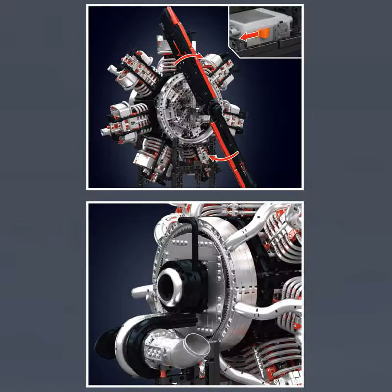 The Ultimate Radial Aircraft Engine 3088pcs