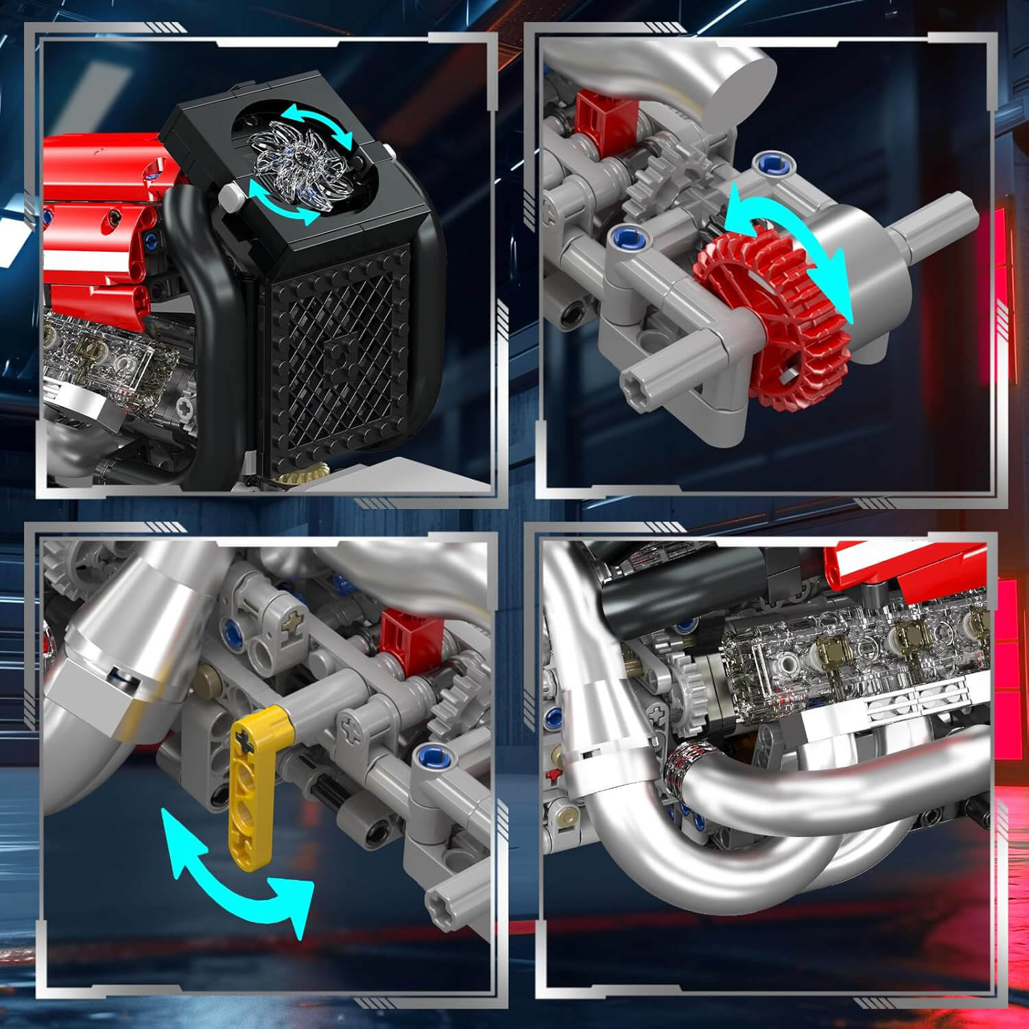 Grand Prix Race Car Engine 979pcs