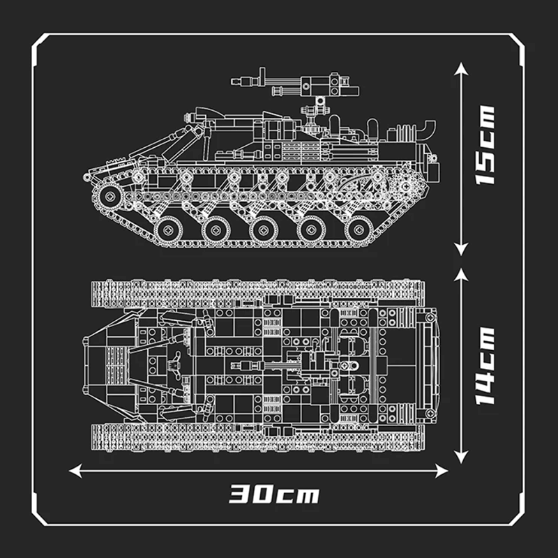 All Terrain Military Tank EV2 1045pcs