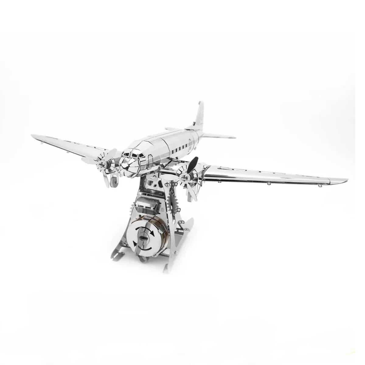 Minimalist Douglas Airplane Sculpture - Metal Construction Set