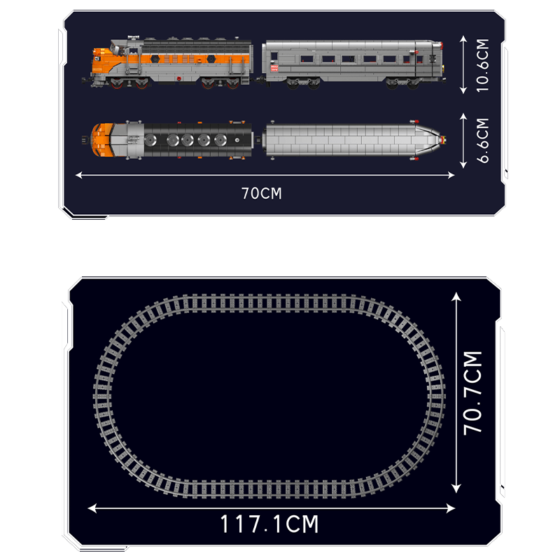 EMD F7 LOCOMOTIVE 1540PCS