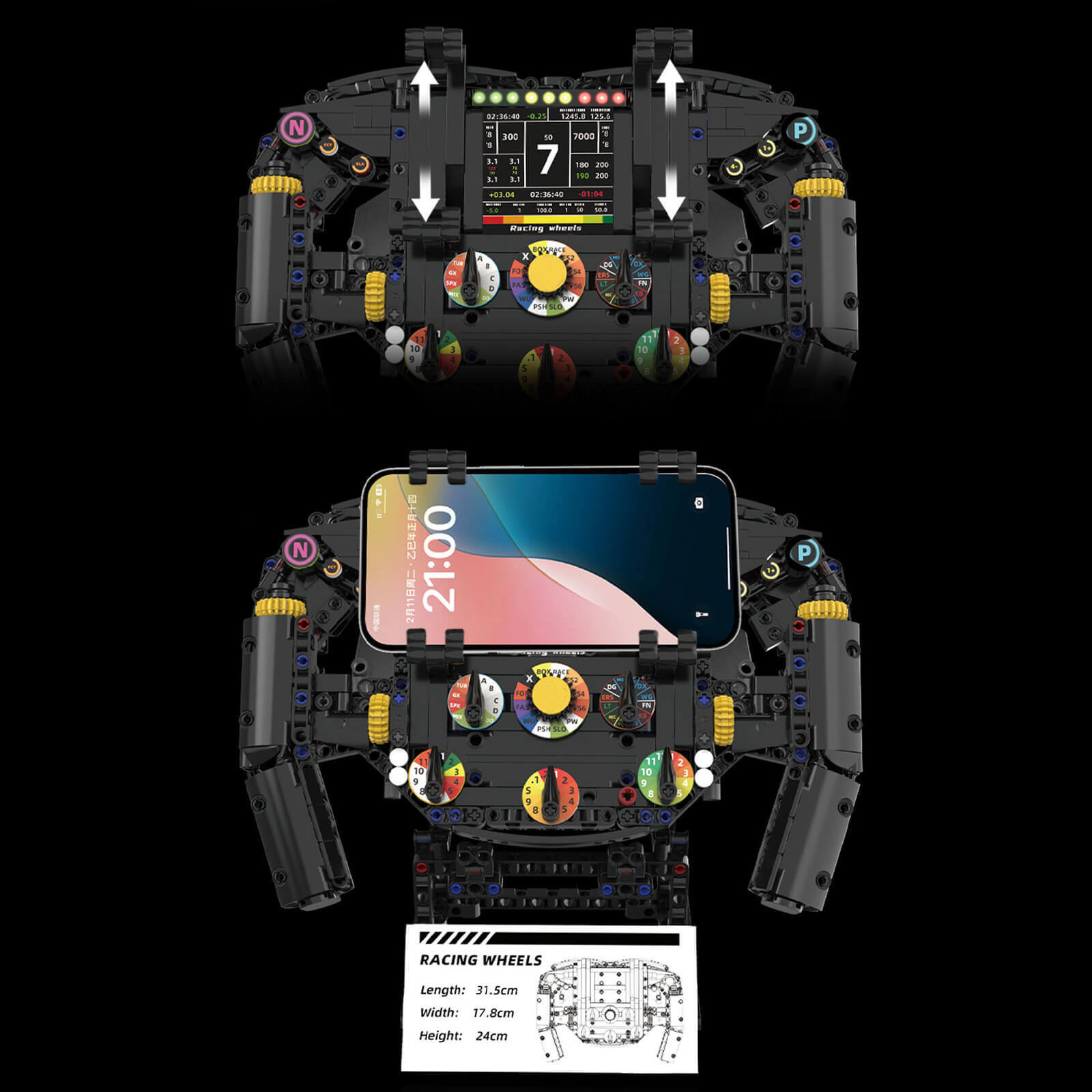 1:1 Grand Prix Steering Wheel 832pcs