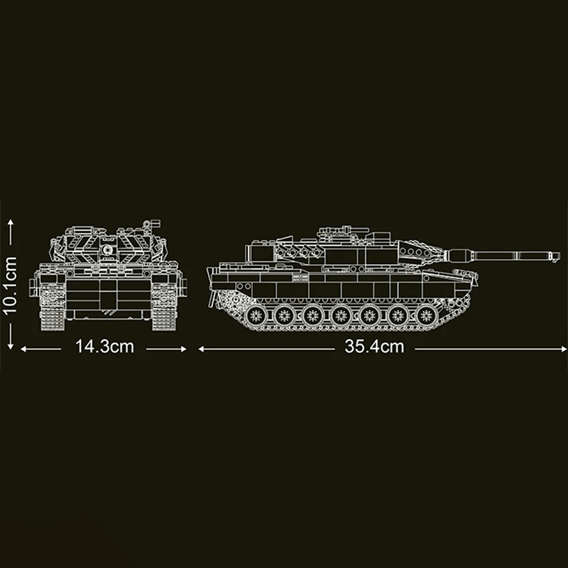 Remote Controlled Leopard Tank 1090pcs