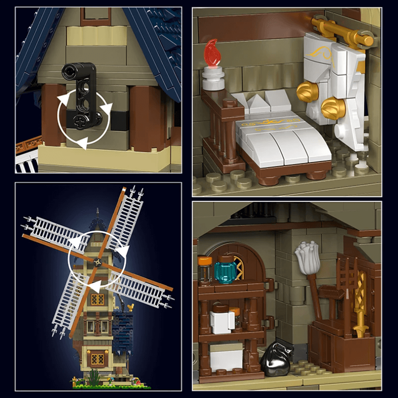 Middle Ages Windmill 1583pcs