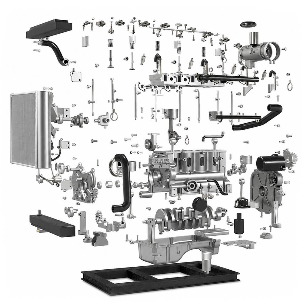 Classic Diesel Engine - Metal Construction Set
