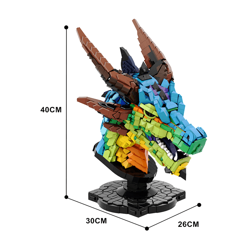 Rainbow Dragon Head 2581pcs