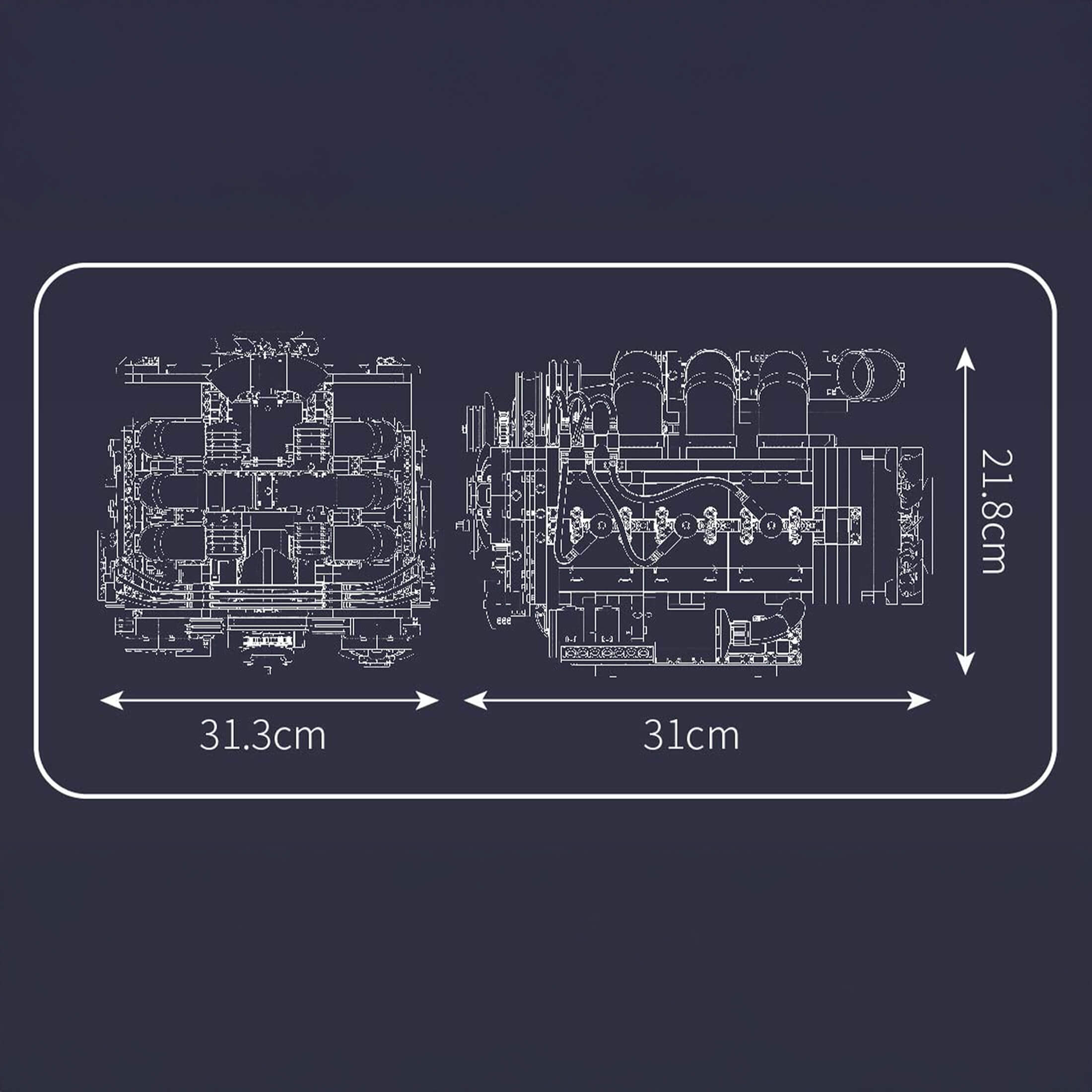 Motorised Flat 6 Engine 2374pcs