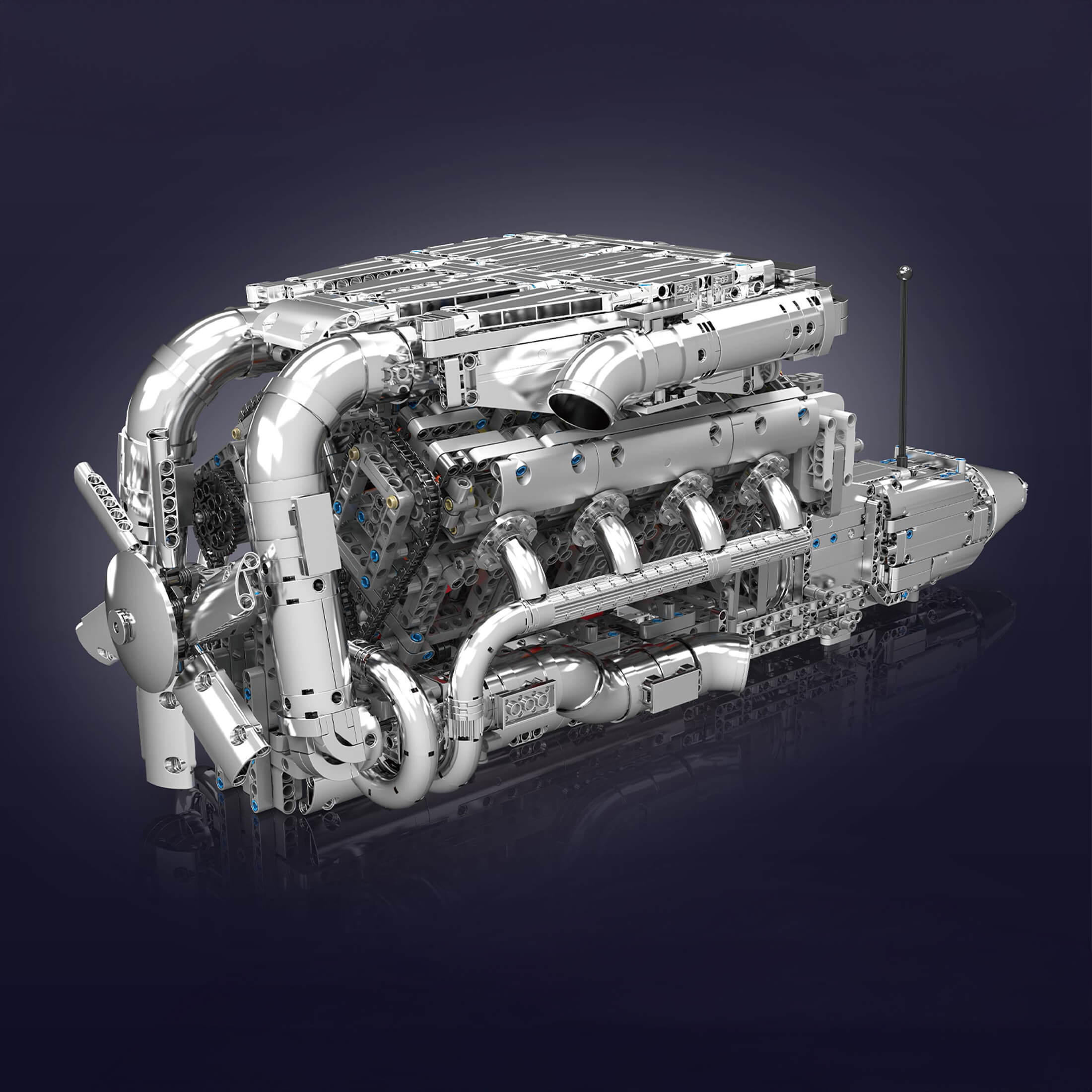 The Ultimate Chrome 5.5L V8 Engine & Gearbox 2898pcs