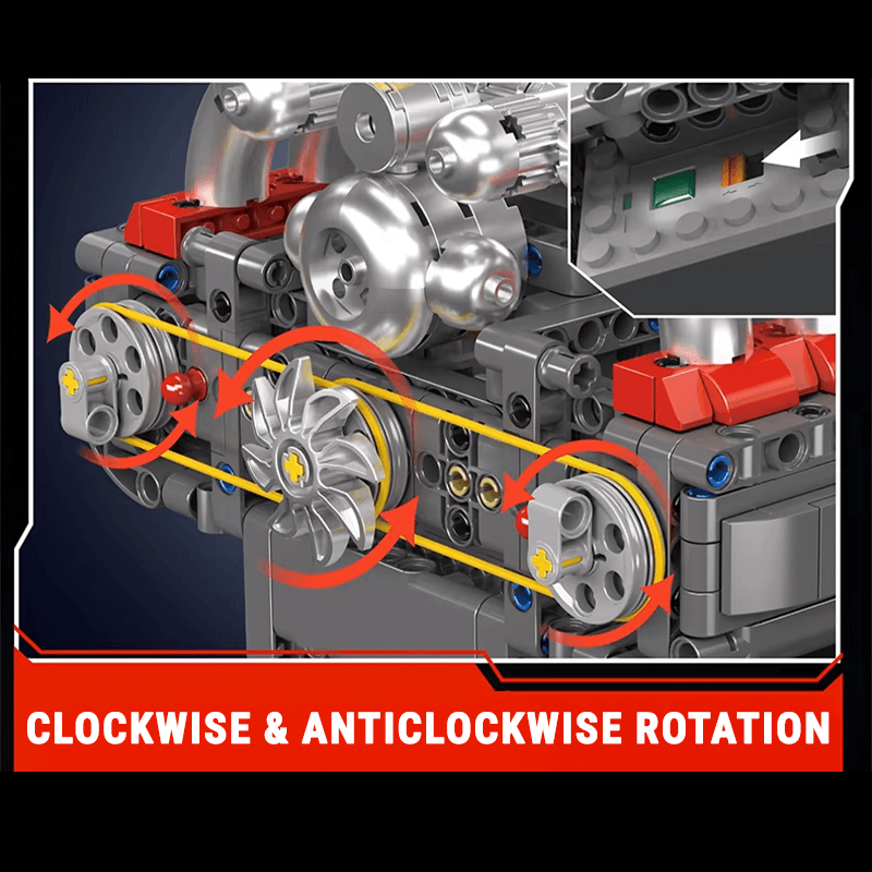 Motorised Flat 6 Engine 608pcs