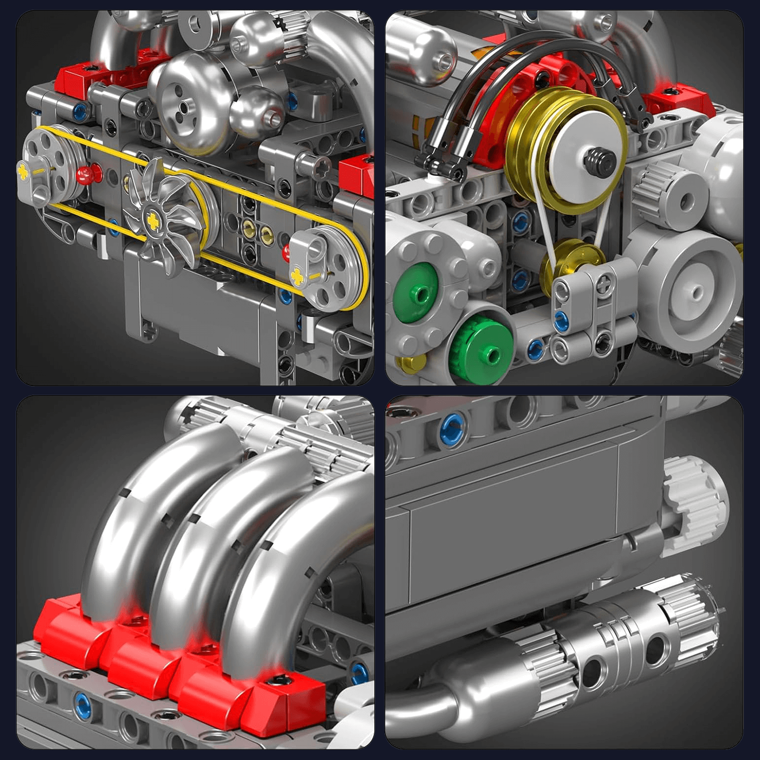 Motorised Flat 6 Engine 608pcs