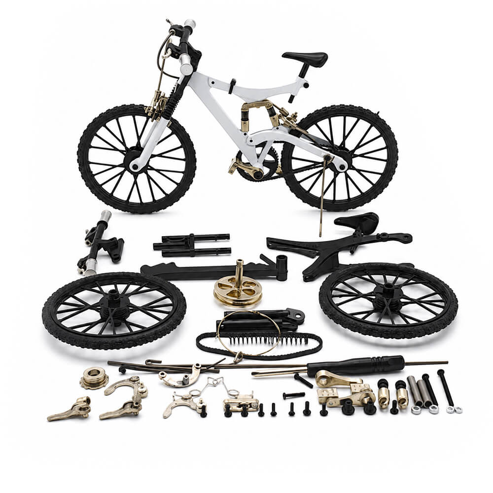 Classic Silver Bicycle - Metal Construction Set