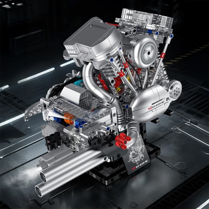 Motorised V2 Bike Engine 866pcs