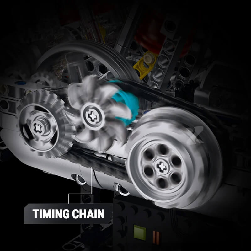 Motorised V2 Bike Engine 866pcs