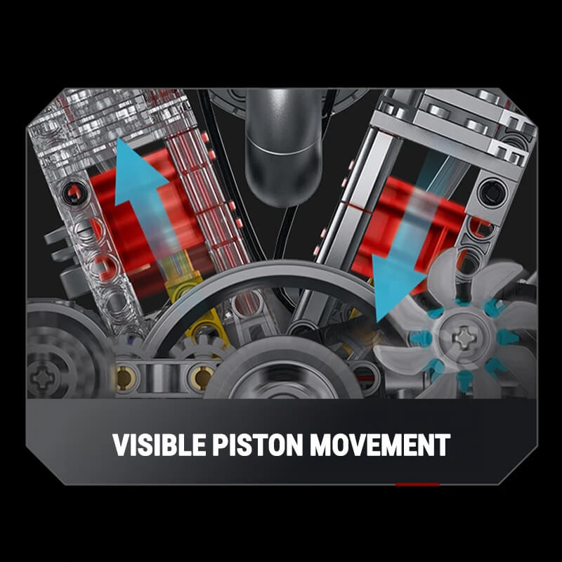 Motorised V2 Bike Engine 866pcs