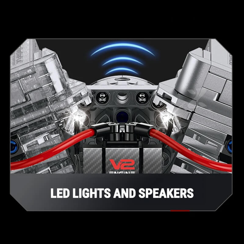 Motorised V2 Bike Engine 866pcs