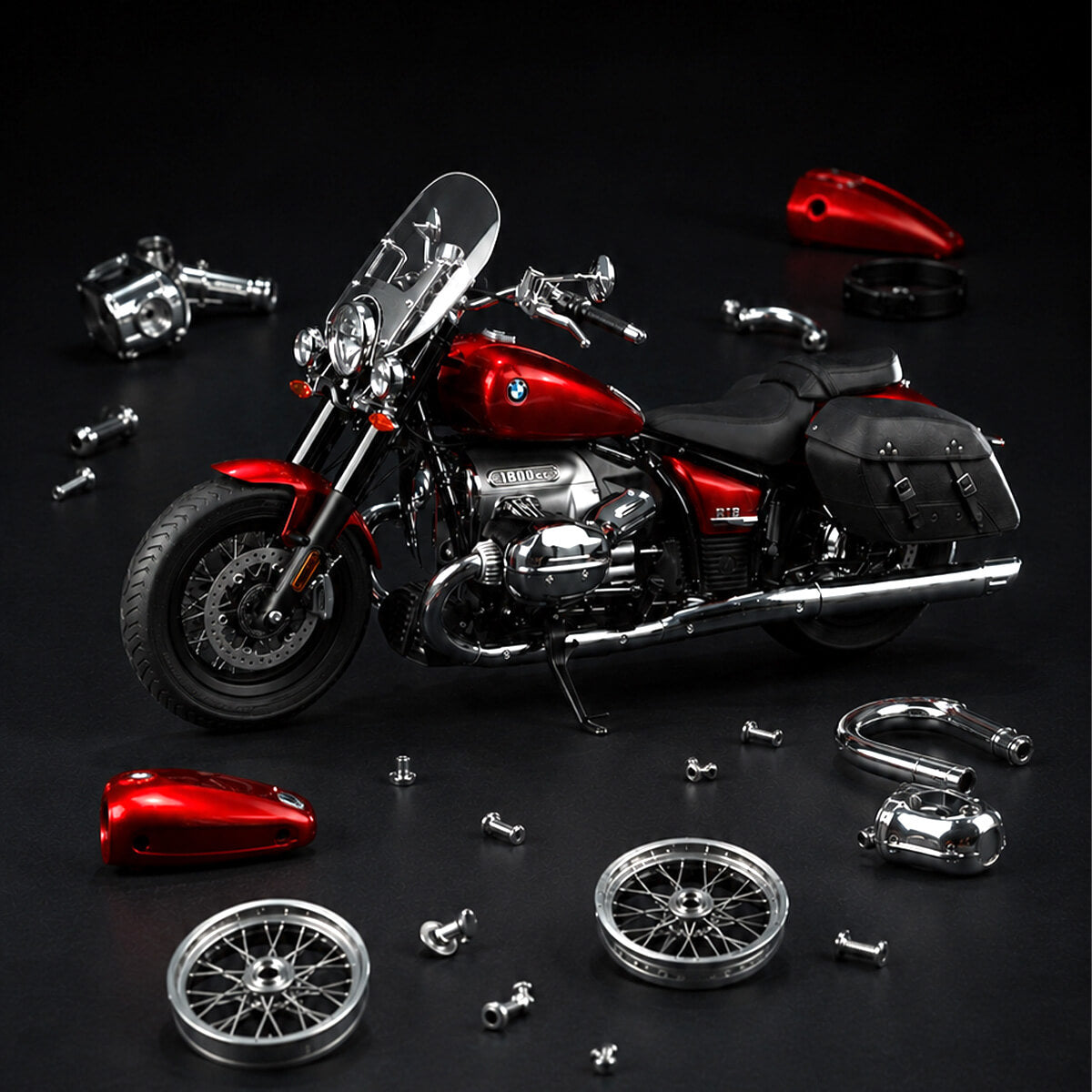 BMW R18 Classic Metallic Red - Construction Set