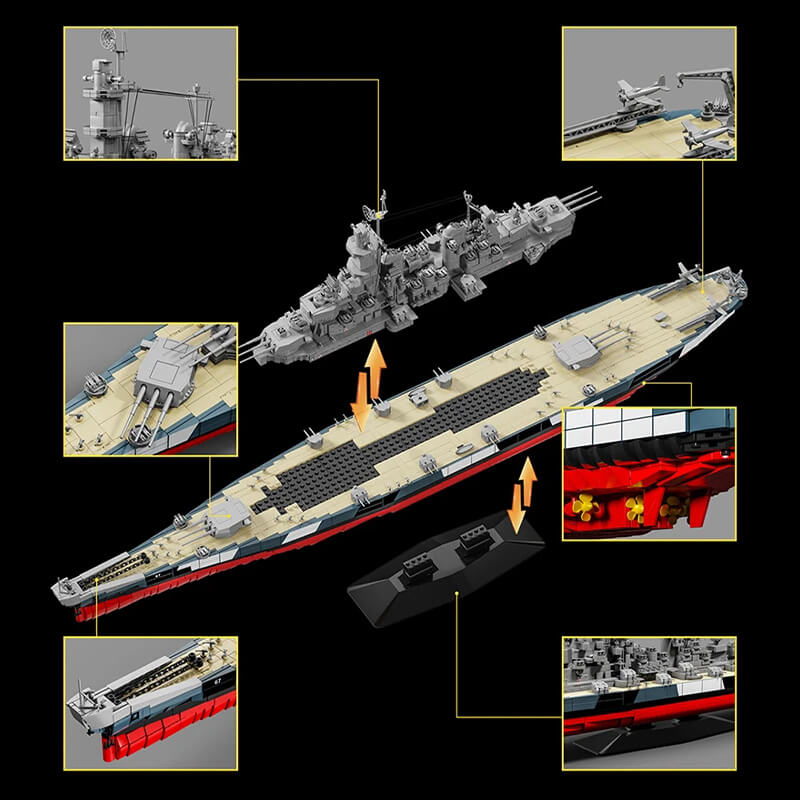 The USS Montana Battleship 2955pcs