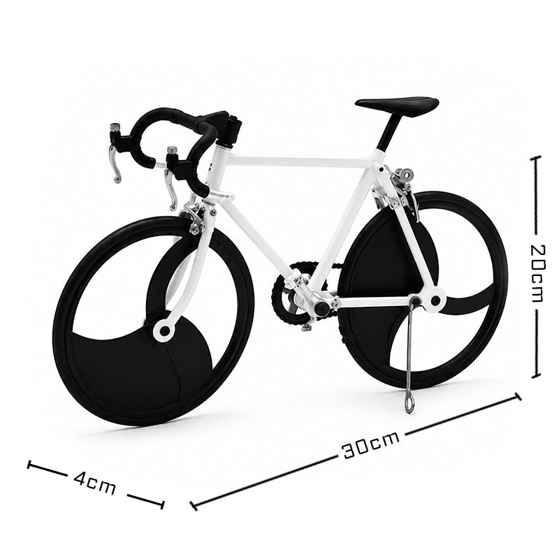 White Racing Bicycle - Metal Construction Set