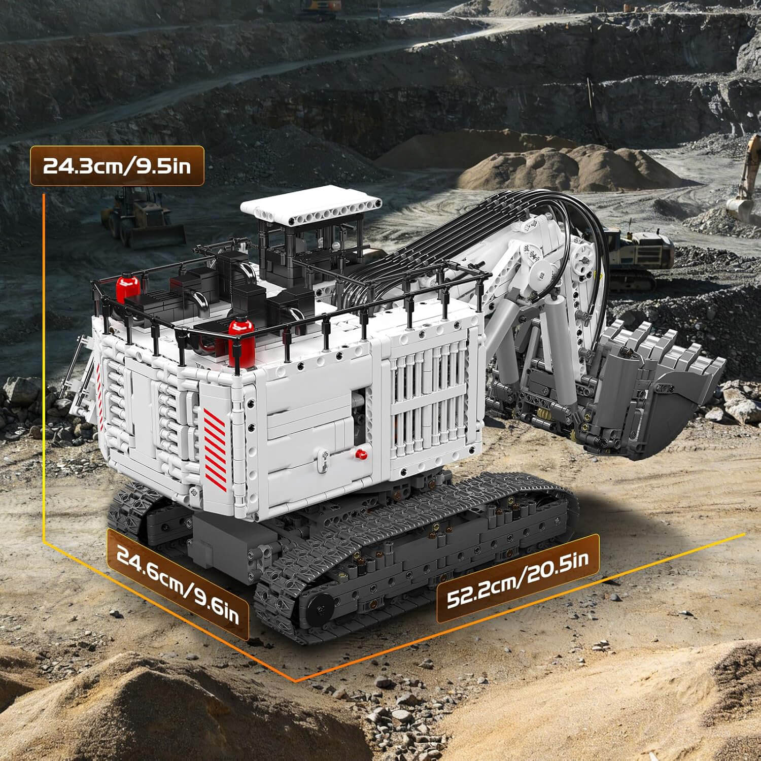 The Ultimate Motorised Heavy-Duty Excavator 3566pcs