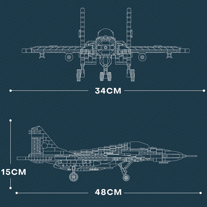 MiG Gurevich MIG-29 Fighter 1386pcs