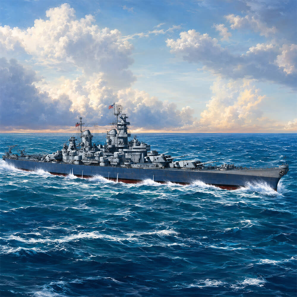 USS Missouri BB 63 Battleship 1:700 Scale - Construction Set