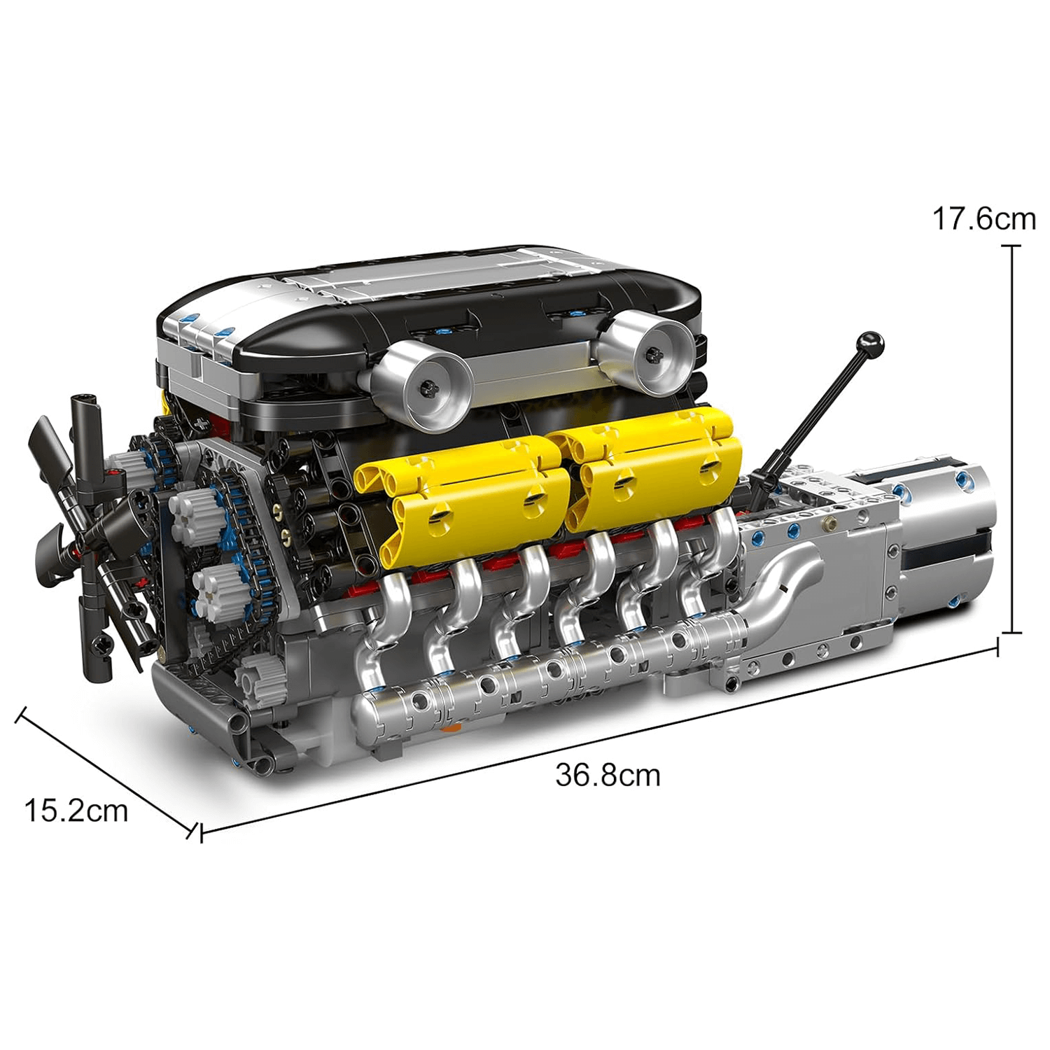 Motorised Italian Bull V12 Engine 1259pcs