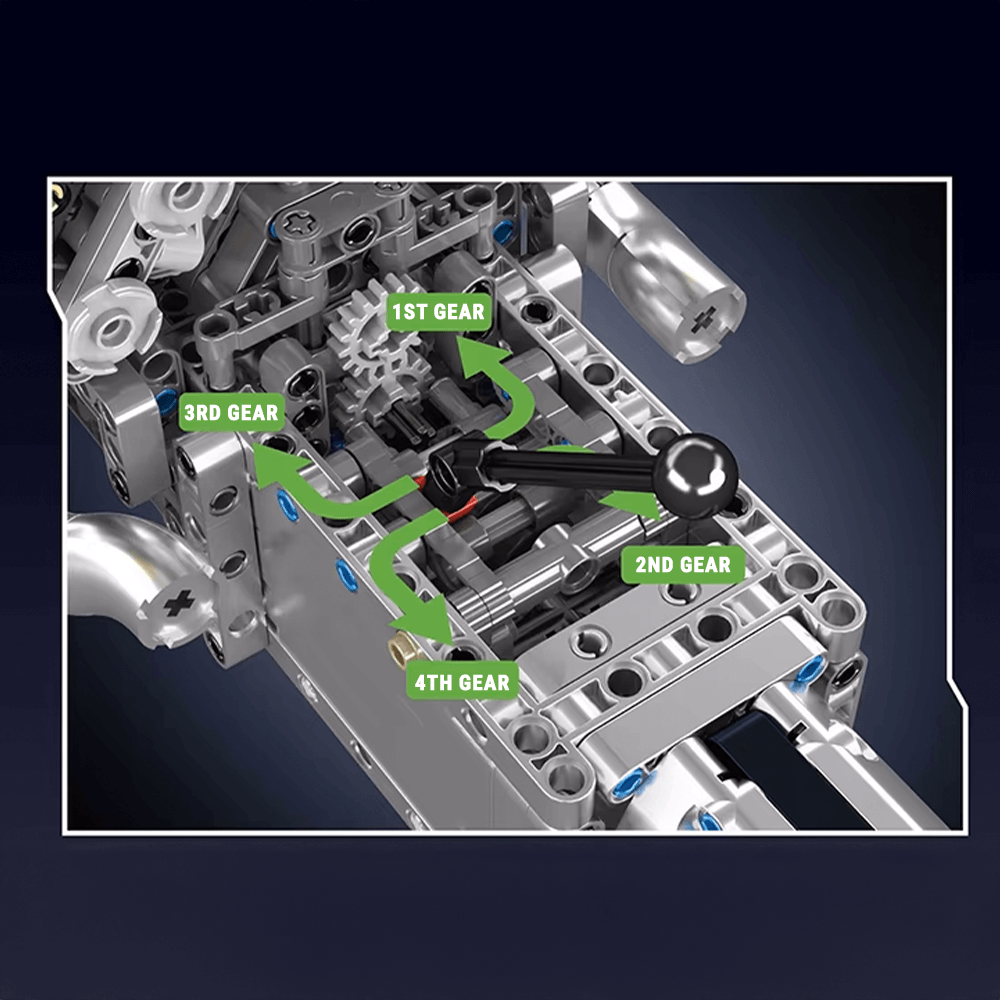 Motorised Italian Bull V12 Engine 1259pcs