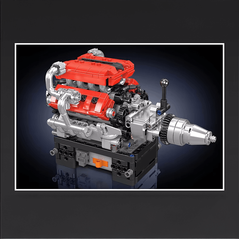 Motorised Italian V8 Engine 749pcs