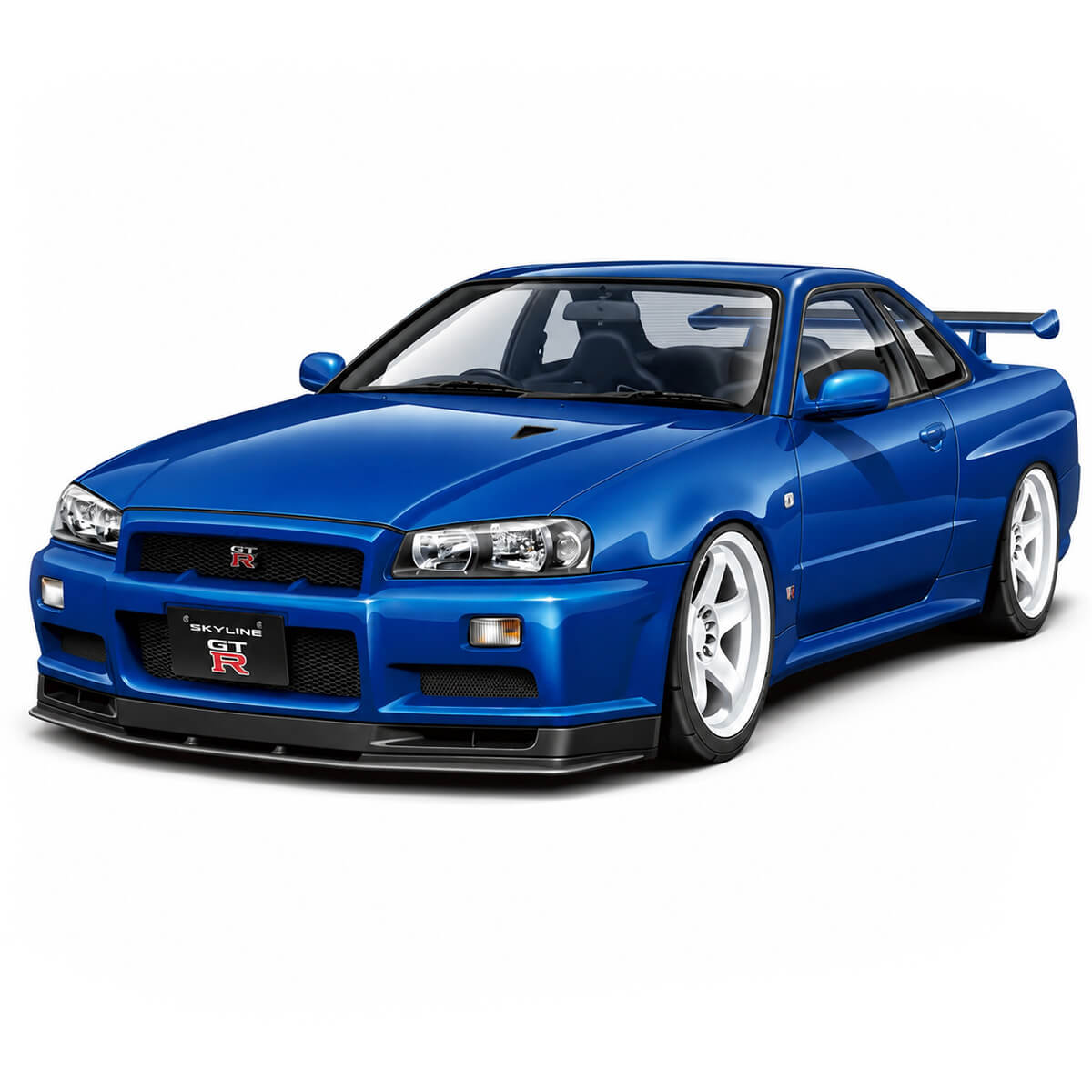 Bayside Blue Nissan Skyline GT-R R34 1:32 Scale - Construction Set