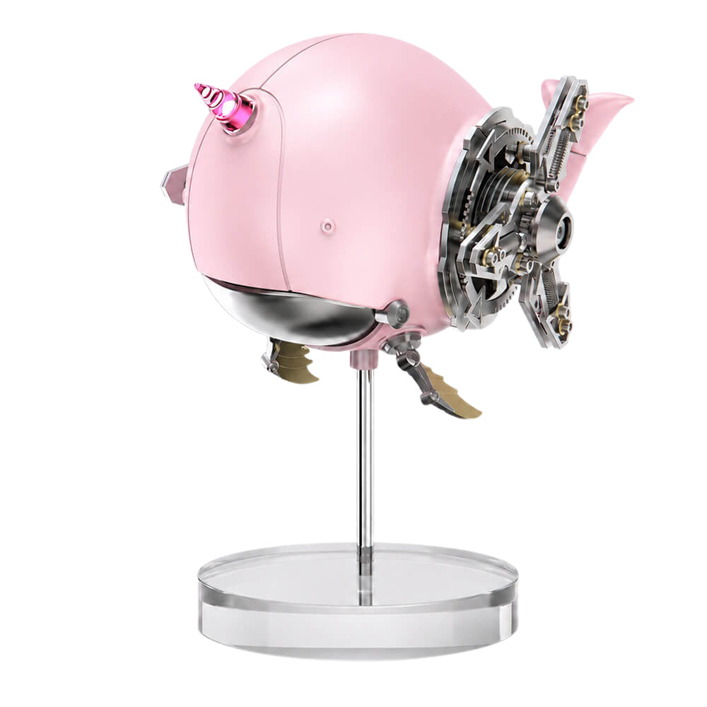 Pink Mechanical Ocean Narwhal - Metal Construction Set