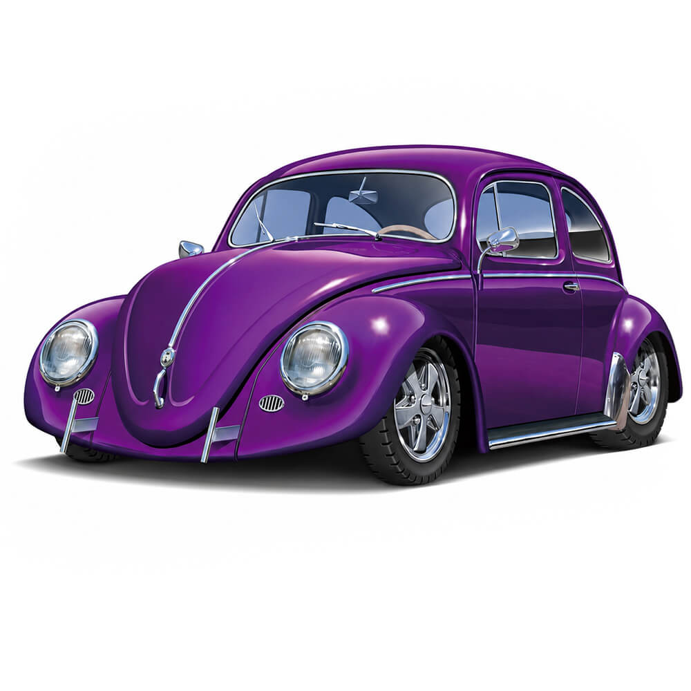 Tuned Midnight Purple Volkswagen Beetle 1:32 Scale - Construction Set