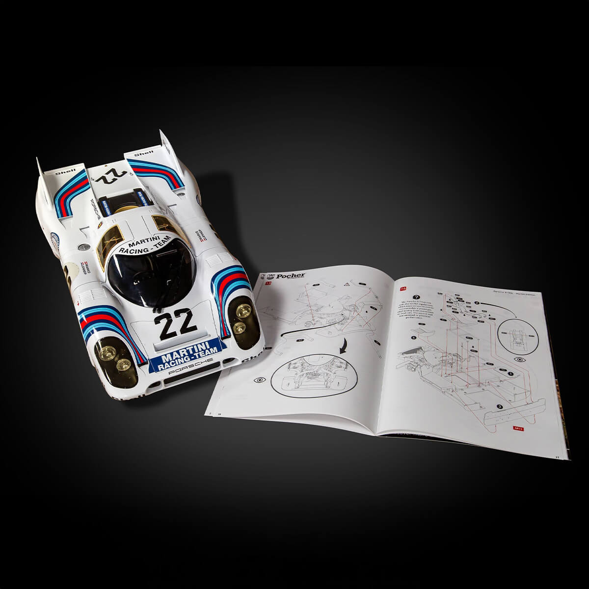 The Officially Licensed Porsche 917KH 1:8 Scale - Metal Construction Set