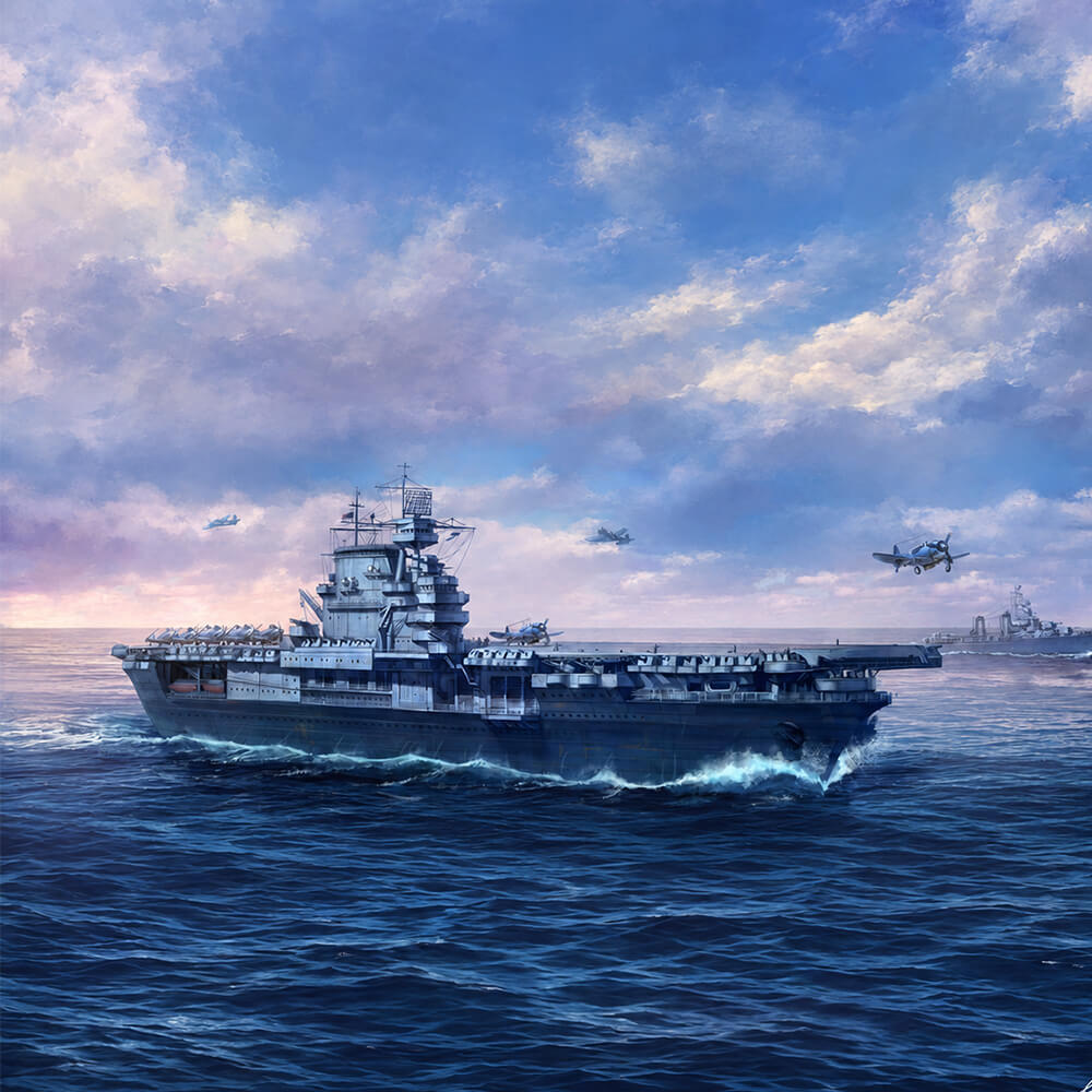 USS Enterprise CV6 Carrier 1:700 Scale - Construction Set