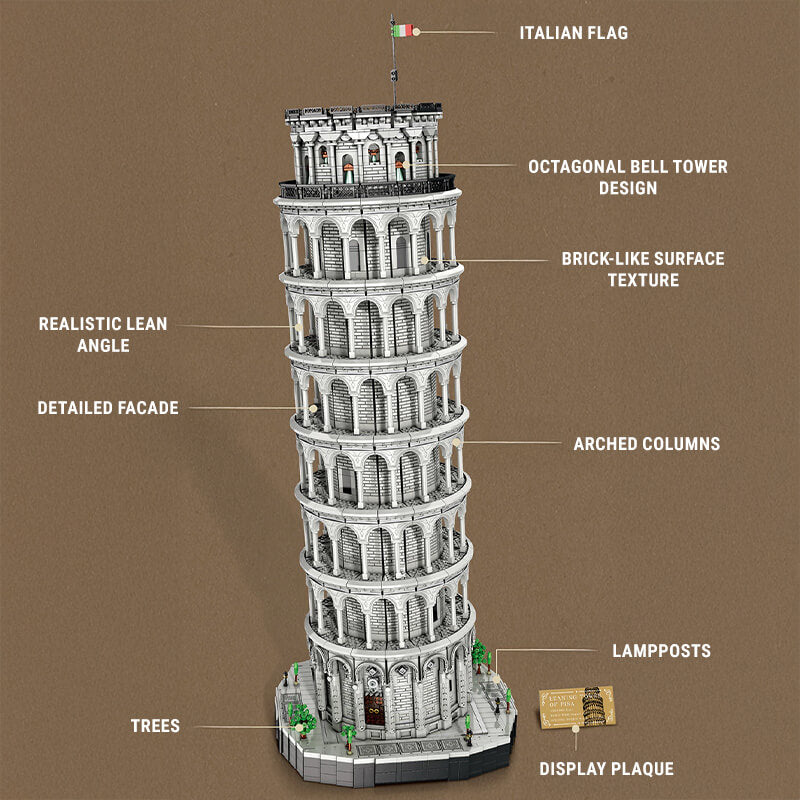 The Ultimate Leaning Tower of Pisa 7651pcs