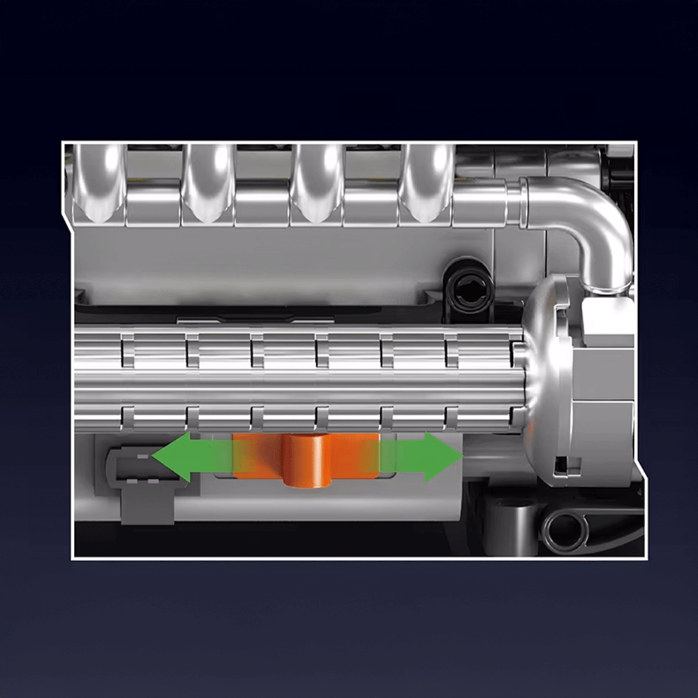 Motorised German V8 Engine With Gearbox 1168pcs
